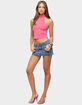 EDIKTED Avielle Studded Denim Micro Skort image number 4