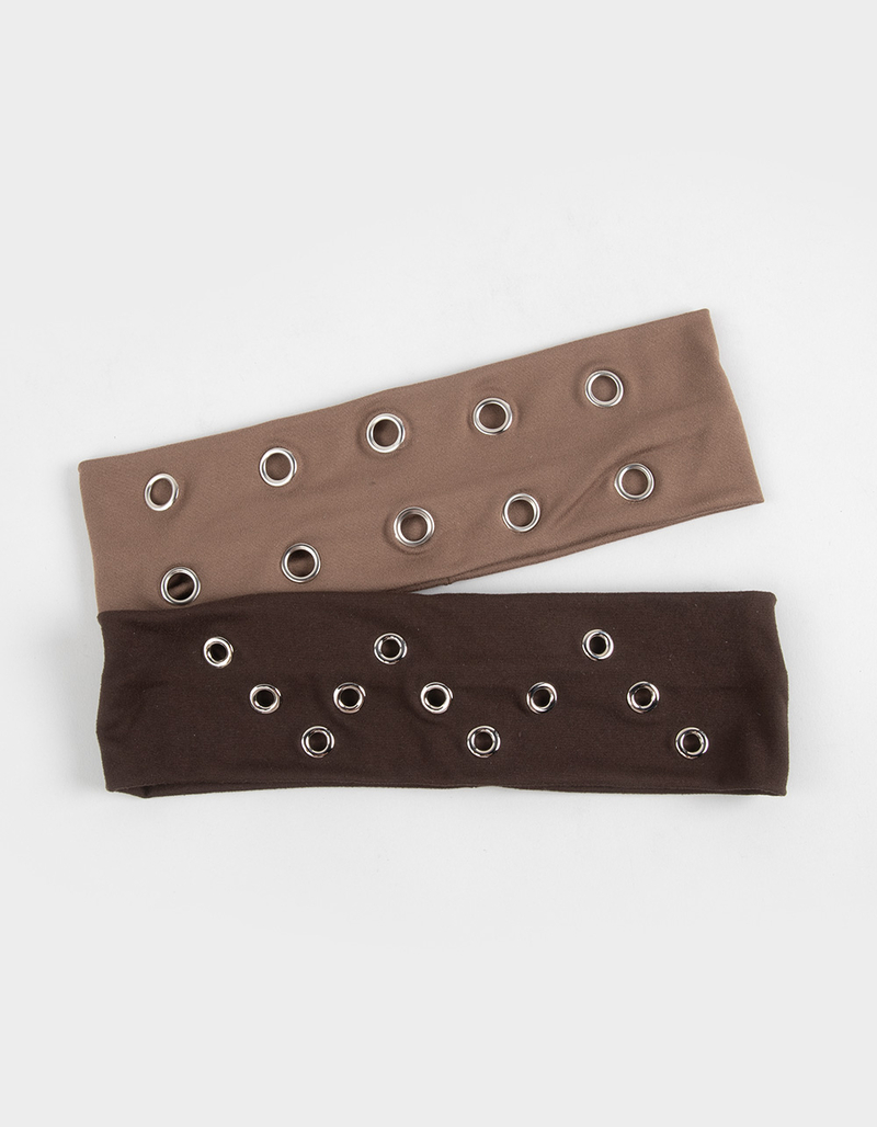 FULL TILT 2 Pack Grommet Cotton Headbands image number 0