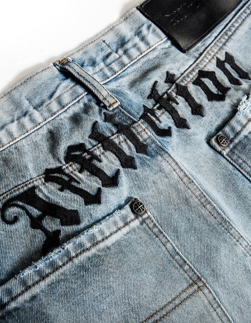 AFFLICTION Black Night Mens Wide Leg Jeans image number 3