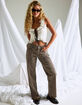 WEST OF MELROSE Leopard Womens Straight Jeans image number 1
