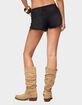 EDIKTED Studded Low Rise Denim Micro Shorts image number 3