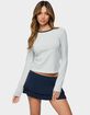 EDIKTED Brianna Striped Long Sleeve Tee image number 1