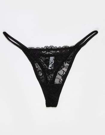 FULL TILT Floral Allover Lace Thong Alternative Image