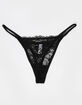 FULL TILT Floral Allover Lace Thong image number 2