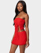 EDIKTED Amara Asymmetric Textured Lace Tube Top image number 3