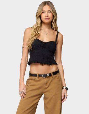 EDIKTED Lacey Knit Tank Top Primary Image