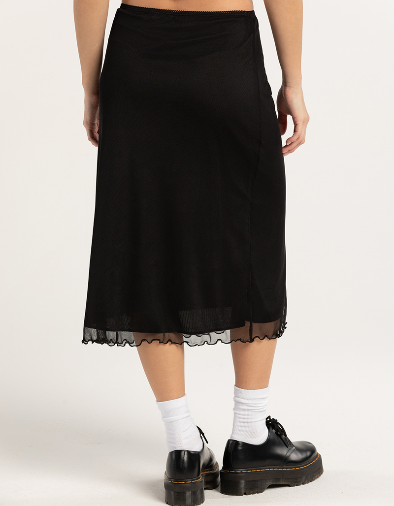 RSQ Womens Low Rise Mesh Midi Skirt image number 3