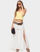 EDIKTED Evy Embroidered Peplum Scrunch Top image number 5