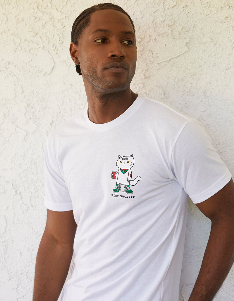 RIOT SOCIETY x Sugee Kitty Bowl Mens T-Shirt image number 1