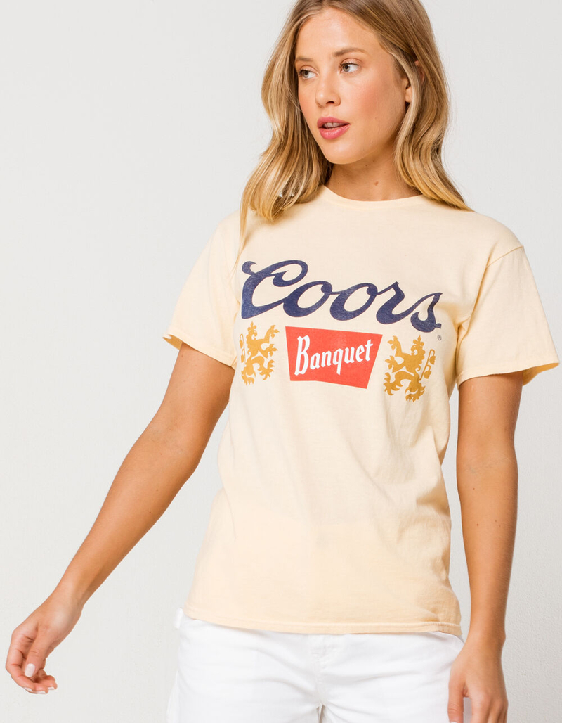 MIGHTY FINE Coors Banquet Boyfriend Womens Tee image number 0