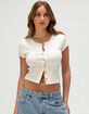 WEST OF MELROSE Button Front Womens Top image number 1