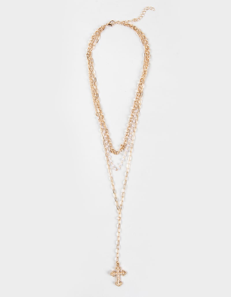 FULL TILT Lariat Cross Necklace image number 0