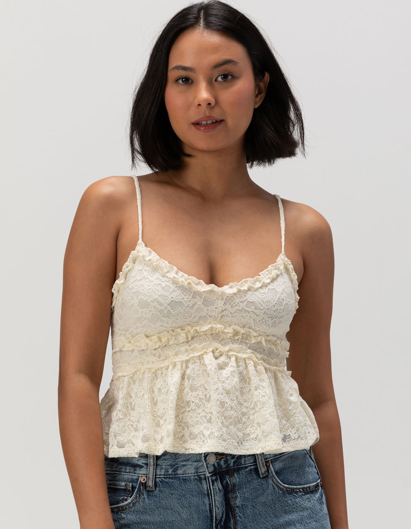 RSQ Womens Lace Ruffle Cami image number 5