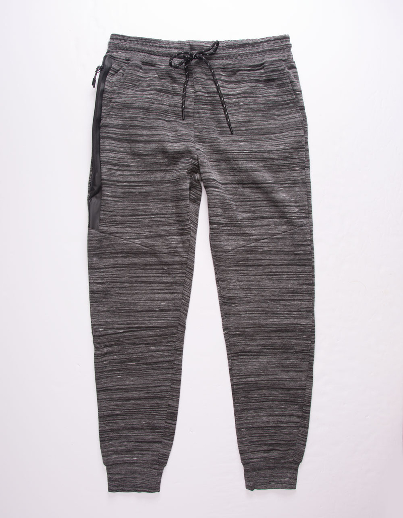 BROOKLYN CLOTH Heat Zip Black Mens Jogger Pants image number 0