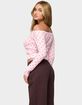 EDIKTED Leandra Off Shoulder Polka Dot Top image number 2