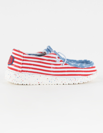 HEY DUDE Wally Youth Patriotic Girls Shoes Alternative Image
