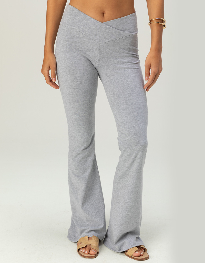 TILLYS Womens Crossover Flare Pants image number 1
