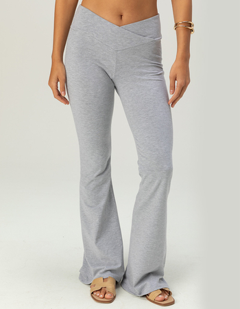 TILLYS Womens Crossover Flare Pants Alternative Image