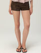 WEST OF MELROSE Womens Fold Over Paisley Micro Shorts image number 3