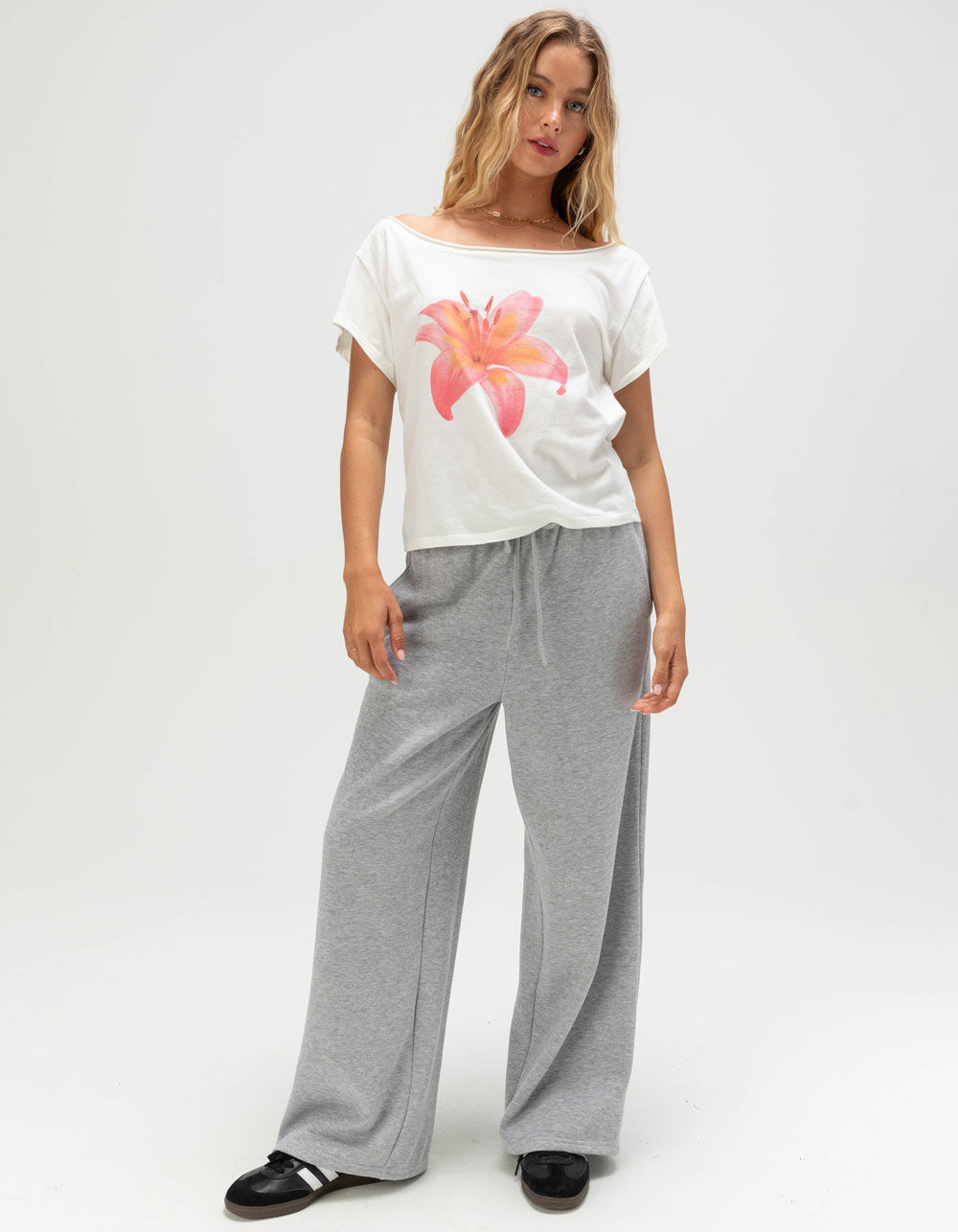 RSQ Womens Off The Shoulder Lily Tee - WHITE - M | Tillys