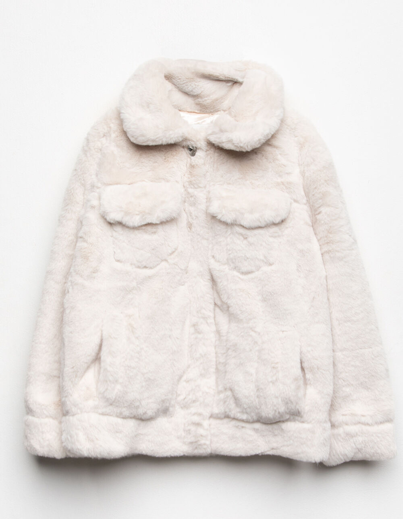 URBAN REPUBLIC Faux Fur Girls Trucker Jacket image number 0
