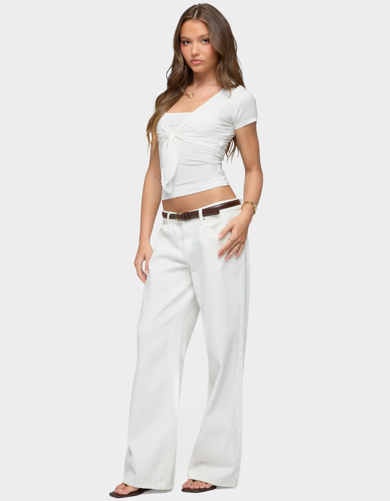 EDIKTED Malka Two Piece Tie Front Top image number 3