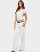 EDIKTED Malka Two Piece Tie Front Top image number 4