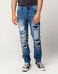 RSQ Seattle Mens Skinny Tapered Ripped Jeans image number 1