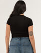 FULL TILT Essentials Womens V Neck Rib Tee image number 7