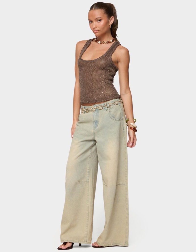 EDIKTED Eleora Sequin Knit Tank Top image number 3
