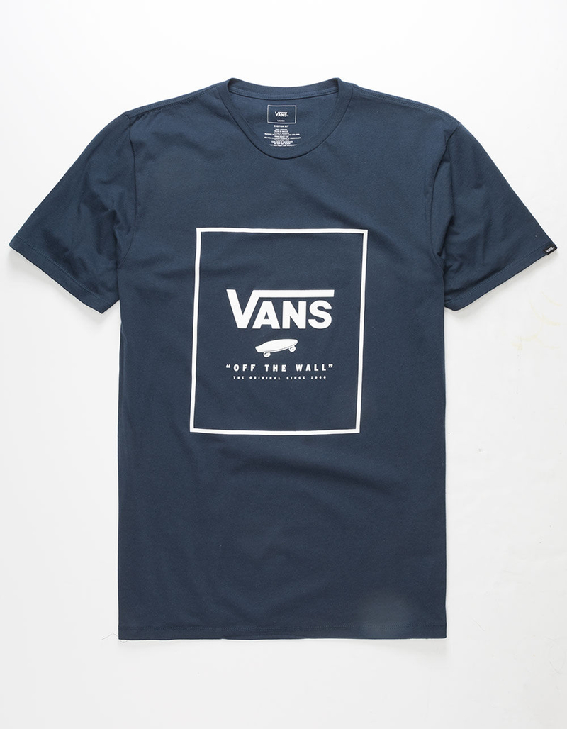 VANS Print Box Navy Mens T-Shirt image number 0