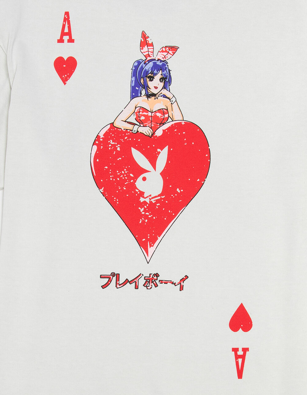 COLOR BARS x Playboy Ace Of Hearts Mens Boxy Tee - LIGHT GRAY | Tillys
