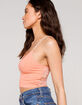 FULL TILT Lace Back Strappy Seamless Womens Coral Cami image number 3