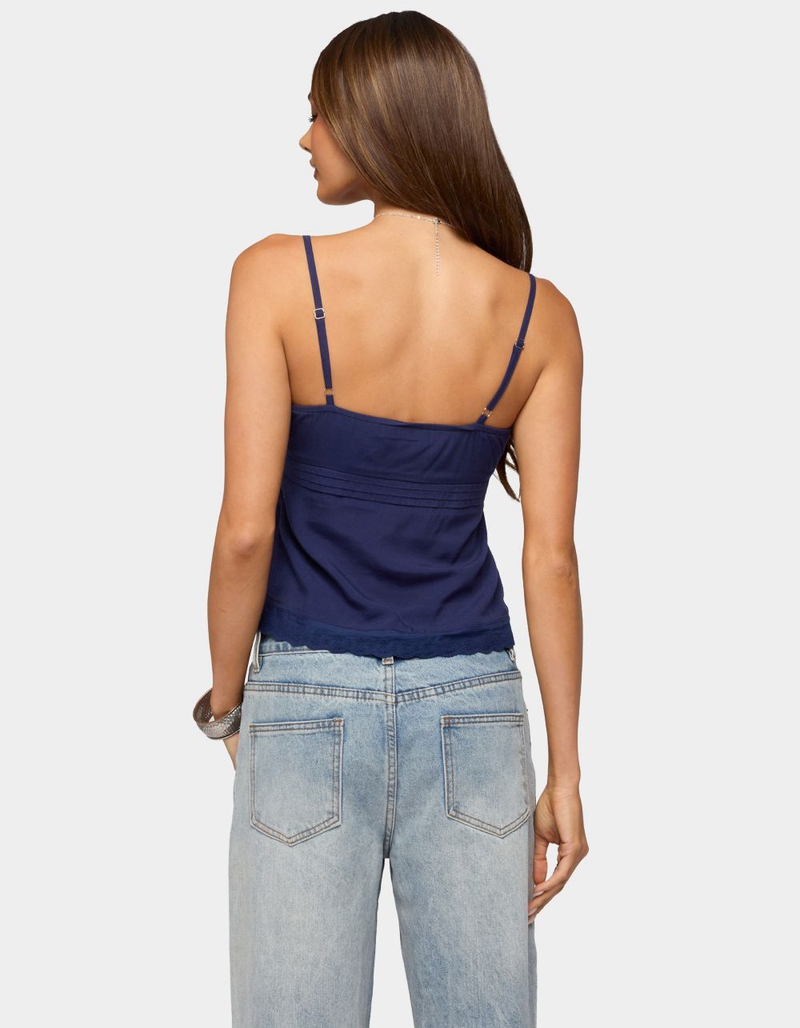 EDIKTED Michal Eyelet Babydoll Tank Top image number 2