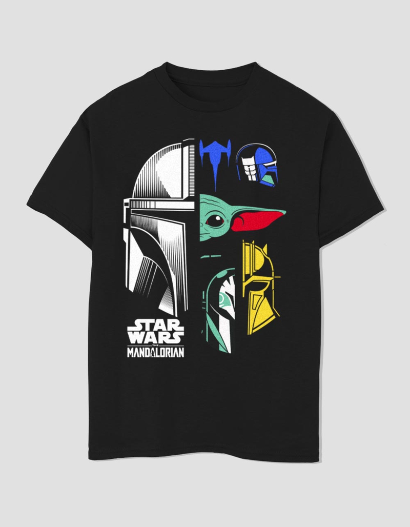 STAR WARS Mandalorian Color Block Panels Unisex Kids Tee image number 0
