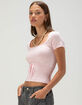 RSQ Womens Banded Bottom Sweater Top image number 3