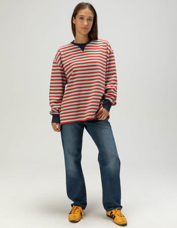 BRIXTON Retro Rugby Womens Long Sleeve Polo Shirt Alternative Image