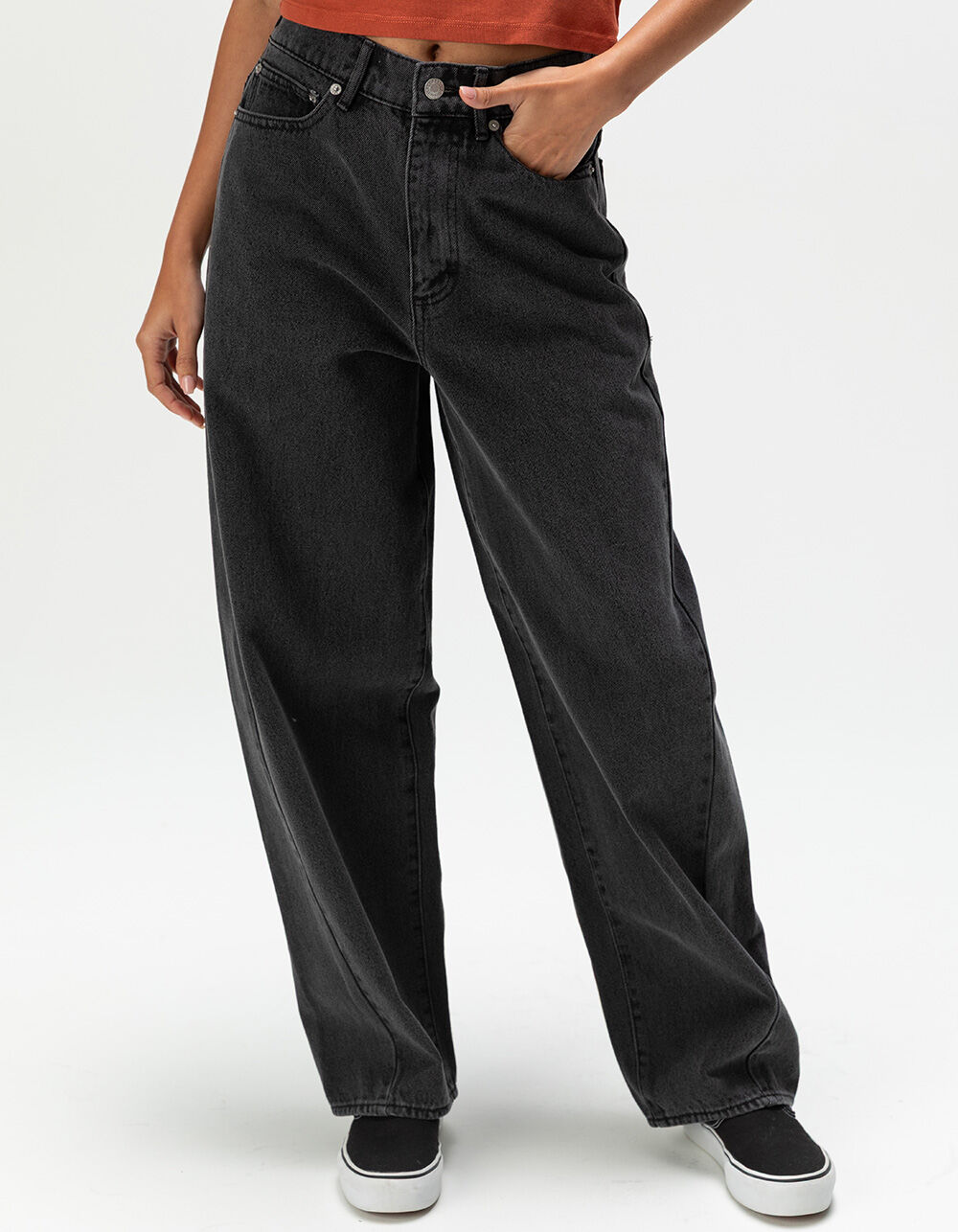 OBEY Leah III Womens Baggy Denim Work Pants - BLACK - 27 | Tillys