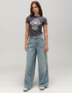 RSQ Womens Mid Rise Wide Leg Panel Jeans image number 6