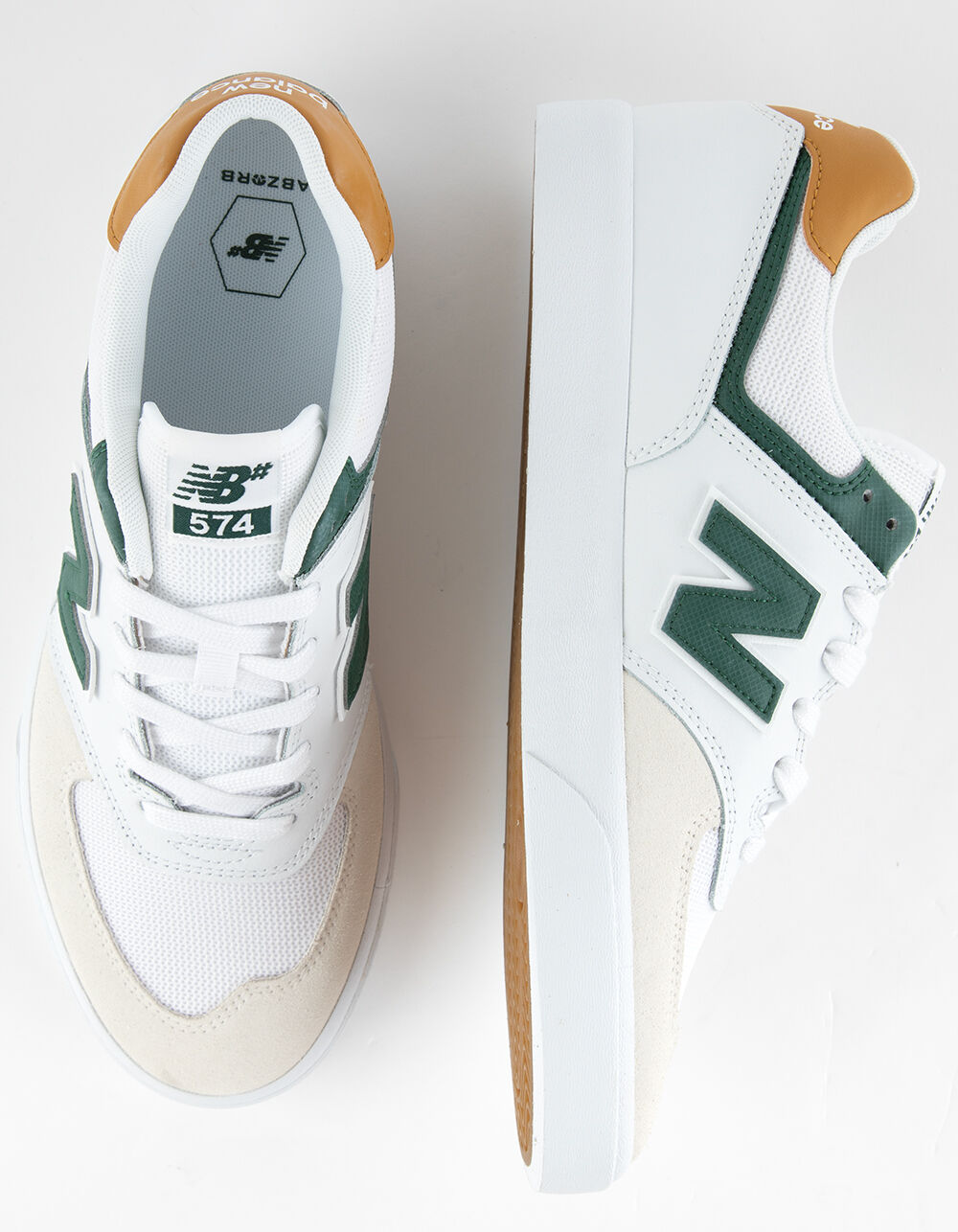 NEW BALANCE Numeric 574 Vulc Mens Shoes - WHT/GREEN | Tillys