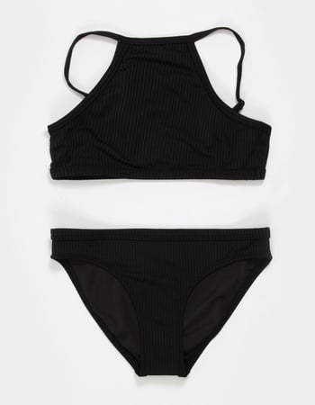 RIP CURL Premium Rib 2.0 Girls High Neck Bikini Set Primary Image