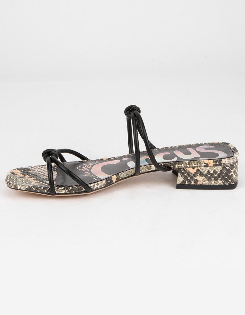 CIRCUS BY SAM EDELMAN Jay Womens Black & Snake Print Sandals image number 2