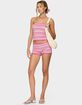 EDIKTED Nola Striped Textured Knit Strapless Top image number 5