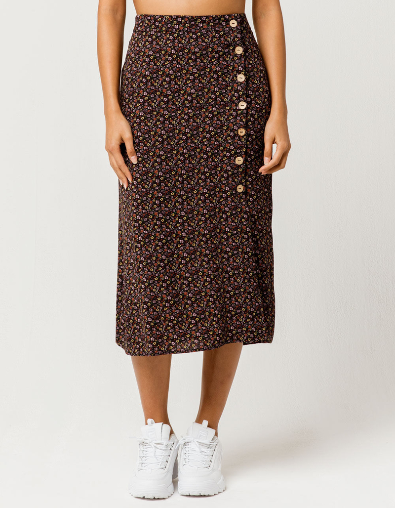 SKY AND SPARROW Ditsy Floral Midi Skirt image number 1