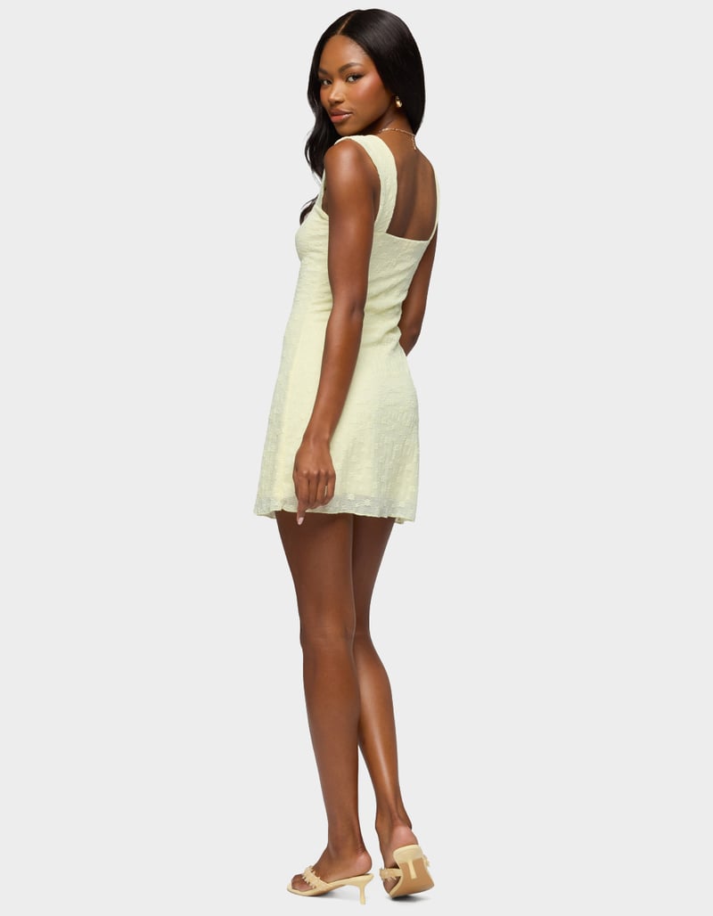 EDIKTED Nairobia Textured Mesh Mini Dress image number 2