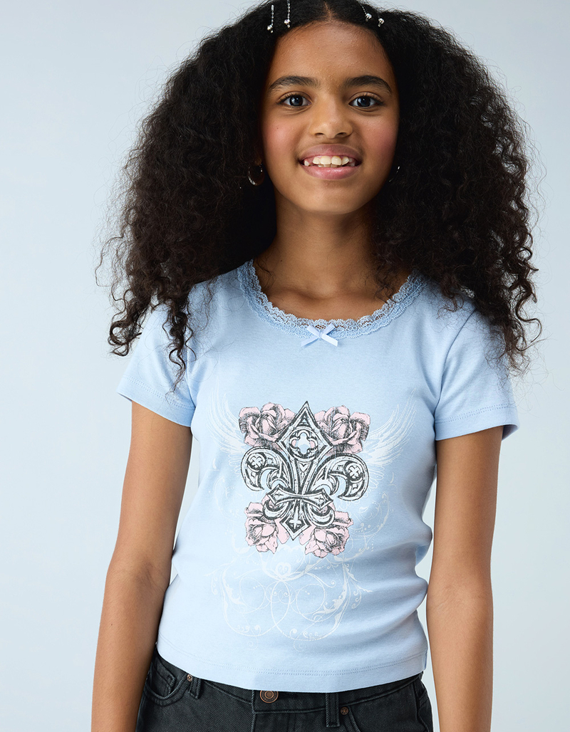 FULL TILT Fleur De Lis Girls Tee image number 0