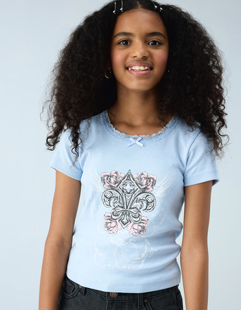 FULL TILT Fleur De Lis Girls Tee Primary Image