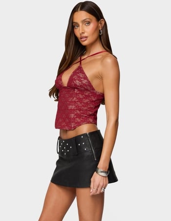EDIKTED Tyra Crisscross Lace Boned Top Alternative Image