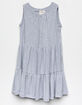 HAYDEN Sleeveless Girls Light Blue Babydoll Dress image number 1