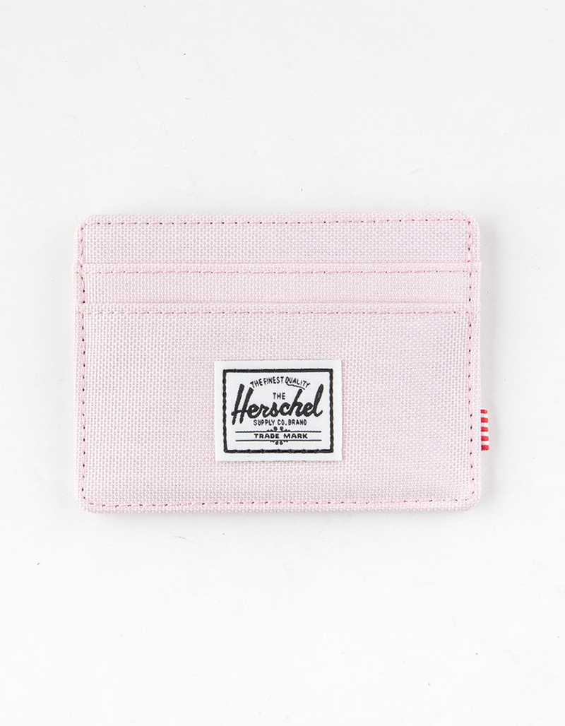 HERSCHEL SUPPLY CO. Charlie Pink Lady Crosshatch Card Holder Wallet image number 0